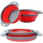 Passoire pliable en silicone - non spécifié - paquet de 2 - rouge - 8 et 95 pouces - bpa sans silicone ... Passoire pliable en silicone - non spécifié - paquet de 2 - rouge - 8 et 95 pouces - bpa sans silicone ...