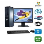 Ensemble pc - dell - optiplex 760 dt - dual core e5200 25ghz - 4go ram - 80go hdd - wifi