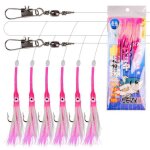 Ensemble de p�che - hwdiy - 6 hame�ons 4 / 0 - app�t lumineux - hame�on bio - mim�tique