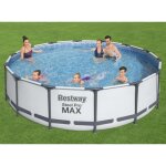 Ensemble de piscine steel pro max 427x107 cm bestway - autoportante - gris - filtre  cartouche