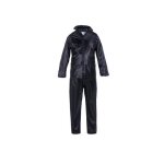 Ensemble de pluie veste et pantalon double enduction pvc bleu marine txl - rndb - xl
