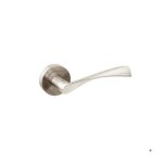 Ensemble de poignes pour porte dintrieur - emuca - twist - rosace d. 50mm - aluminium - nickel satin ...