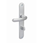 Ensemble de porte - vachette - 73269 - argent - entraxe 165 mm - bec de canne
