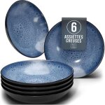 Ensemble prestige de services de table assiettes creuses en porcelaine pour 6 personnes - Élégantes assiettes ... Ensemble prestige de services de table assiettes creuses en porcelaine pour 6 personnes - Élégantes assiettes ...