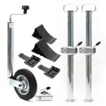 Wiltec kit béquille de remorque avec 10 pièces ? roue jockey support Wiltec kit béquille de remorque avec 10 pièces ? roue jockey support