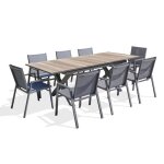 Ensemble repas de jardin - dcb garden - floride - 8 places - aluminium gris anthracite - rallonge automatique ... Ensemble repas de jardin - dcb garden - floride - 8 places - aluminium gris anthracite - rallonge automatique ...