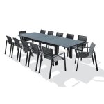 Ensemble repas de jardin - dcb garden - miami - 12 places - aluminium gris anthracite - rallonge automatique ... Ensemble repas de jardin - dcb garden - miami - 12 places - aluminium gris anthracite - rallonge automatique ...