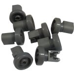 Ensemble roulettes panier sup (8x) gris pour lave vaisselle electrolux * modeles dappareils compat