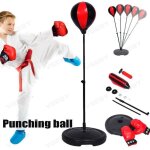 Ensemble sac de frappe boxe pour enfants - punching ball avec gants de boxe et pompe Ensemble sac de frappe boxe pour enfants - punching ball avec gants de boxe et pompe