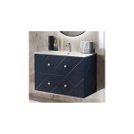 Ensemble salle de bain - generique - aurore blue - 90 cm - meuble sous - vasque - vasque �l�gante