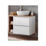 Ensemble meuble sous - vasque + vasque � poser - 80 cm - elise white