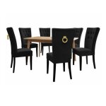 Ensemble salle � manger - salle � manger compl�te racine 144 - noir