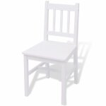 Ensemble de salle à manger - dilwe - 1 table et 2 chaises - bois de pin - blanc - 4 places Ensemble de salle à manger - dilwe - 1 table et 2 chaises - bois de pin - blanc - 4 places