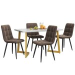 Ensemble de salle � manger(set117�68cm table de salle � manger avec 4 chaises) table de salle � manger ...