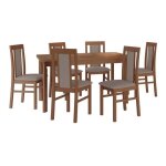 Ensemble salle  manger - victorville 315 - table stratifi et chaises en bois marron