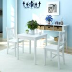 Vidaxl ensemble de salle  manger trois pices pinde blanc