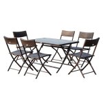 Outsunny - salon de jardin - résine tressée - 120x70x71cm - marron Outsunny - salon de jardin - résine tressée - 120x70x71cm - marron