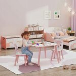 Ensemble de salon de jardin pour enfant en pin table et 2 chaises motif animaux chambre denfant 3 - 8 ...