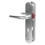 Poign�e sur plaque - hoppe - san diego - aluminium - finition argent - grand mod�le