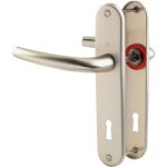 Poign�e de porte int�rieure - san diego - hoppe et cie - beige ivoire - cl� l - 165 mm