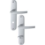 Poign�e de porte int�rieure - san diego - hoppe et cie - gris argent - condamnation - 165 mm