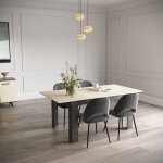 Ensemble sjour - enfilade buffet haut table  manger extensible - kent - chne de fil / sidewalk - demeyere ...