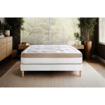 Ensemble le cosy 180x200cm m�moire de forme 7 zones de confort - ep. 30cm + sommier kit blanc