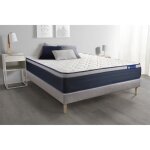 Ensemble matelas sommier 140x190 cm - sommier gris (en kit) - actilatex max
