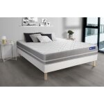 Ensemble matelas sommier 140x190 cm - sommier blanc (en kit) - actilatex touch