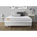 Matelas + sommier 140x190 memo luxe ressorts ensachs + mmoire de forme 5 zones de confort maxi paisseur ...
