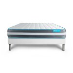 Ensemble sommier matelas 140x200 bodyform m�moire de forme - 20 cm - ferme - sommier kit blanc - body ...