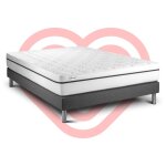 Ensemble matelas sommier 140x200 cm - sommier gris (en kit) - vital spa