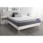 Ensemble matelas sommier 160x200 cm - sommier blanc (en kit) - actilatex plus