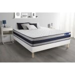 Ensemble matelas sommier 160x200 cm - sommier blanc (en kit) - actilatex ergo