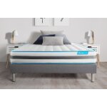 Ensemble sommier matelas 160x200 bodyzone ressorts ensachs - 24 cm - ferme - sommier gris