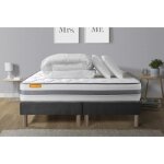 Pack matelas 160x200 + double sommiers 80x200 memo spring ressorts ensach�s 3 zones maxi �paisseur + ...