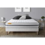 Matelas + sommier 160x200 memo spring ressorts ensach�s 3 zones de confort maxi �paisseur