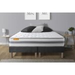 Matelas 160x200 + double sommiers 80x200 memo spring ressorts ensach�s 3 zones de confort maxi �paisseur ...