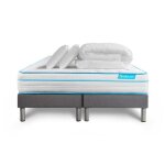 Ensemble sommier matelas 180x200 bodyzone + ressorts ensachs et mmoire de forme - 26 cm - ferme - double ...