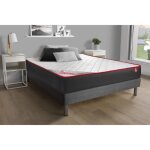 Ensemble matelas sommier 180x200 cm - sommier gris (en kit) - vitalmemo one gris