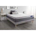 Ensemble matelas sommier 200x200 cm - sommier gris (en kit) - actilatex plus