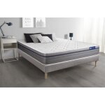 Ensemble matelas sommier 200x200 cm - sommier gris (en kit) - actilatex zen