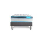 Ensemble sommier matelas 90x190 perform mmoire de forme - 23 cm - ferme - sommier gris