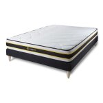 Ensemble sommier + matelas flexy ressorts ensachs et mmoire de forme 140x190