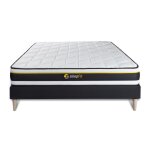 Ensemble sommier + matelas soft 160x200 160 x 200 cm noir Ensemble sommier + matelas soft 160x200 160 x 200 cm noir