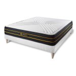 Ensemble sommier + matelas ultra micro ressorts ensachés et mémoire de forme 160x200 160 x 200 cm blanc ... Ensemble sommier + matelas ultra micro ressorts ensachés et mémoire de forme 160x200 160 x 200 cm blanc ...