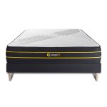 Ensemble sommier + matelas ultra micro ressorts ensachés et mémoire de forme 160x200 noir Ensemble sommier + matelas ultra micro ressorts ensachés et mémoire de forme 160x200 noir