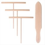 Ensemble de spatules en t en bois pour �taler la p�te � cr�pes ensemble de 4 ustensiles pour outil de ...