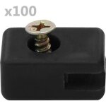 Ensemble de supports de fil de cl�ture - vidaxl - 100 ensembles - anthracite