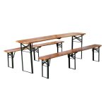 Ensemble table et bancs pliant 220 cm int�rieur et ext�rieur floragrace